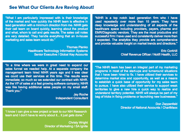 NIH Research & Consulting: Benefits of Outsourcing Your Sales Efforts